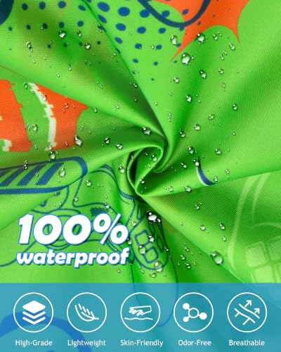 Image of OlyPegic Kids Rain Poncho with Hooded Reusable Waterproof Lightweight Ponchos Kids Boy Girl Raincoat Outwear