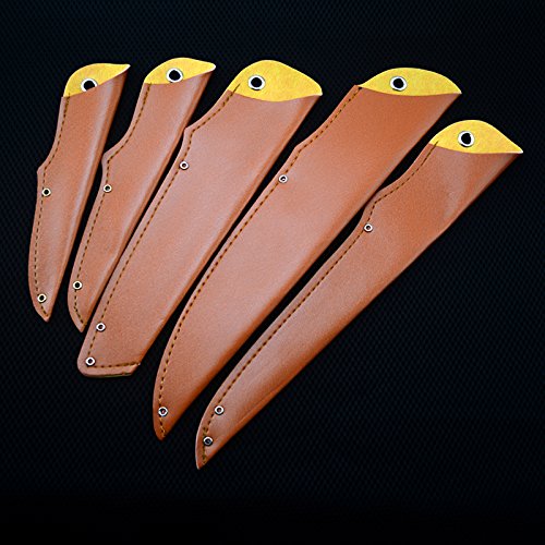 Aibote Universal Western Chef Kitchen Knives Cover Knife Sheath Holder Holster PU Leather Sheath Scabbard Pouch Bag(Size 3)