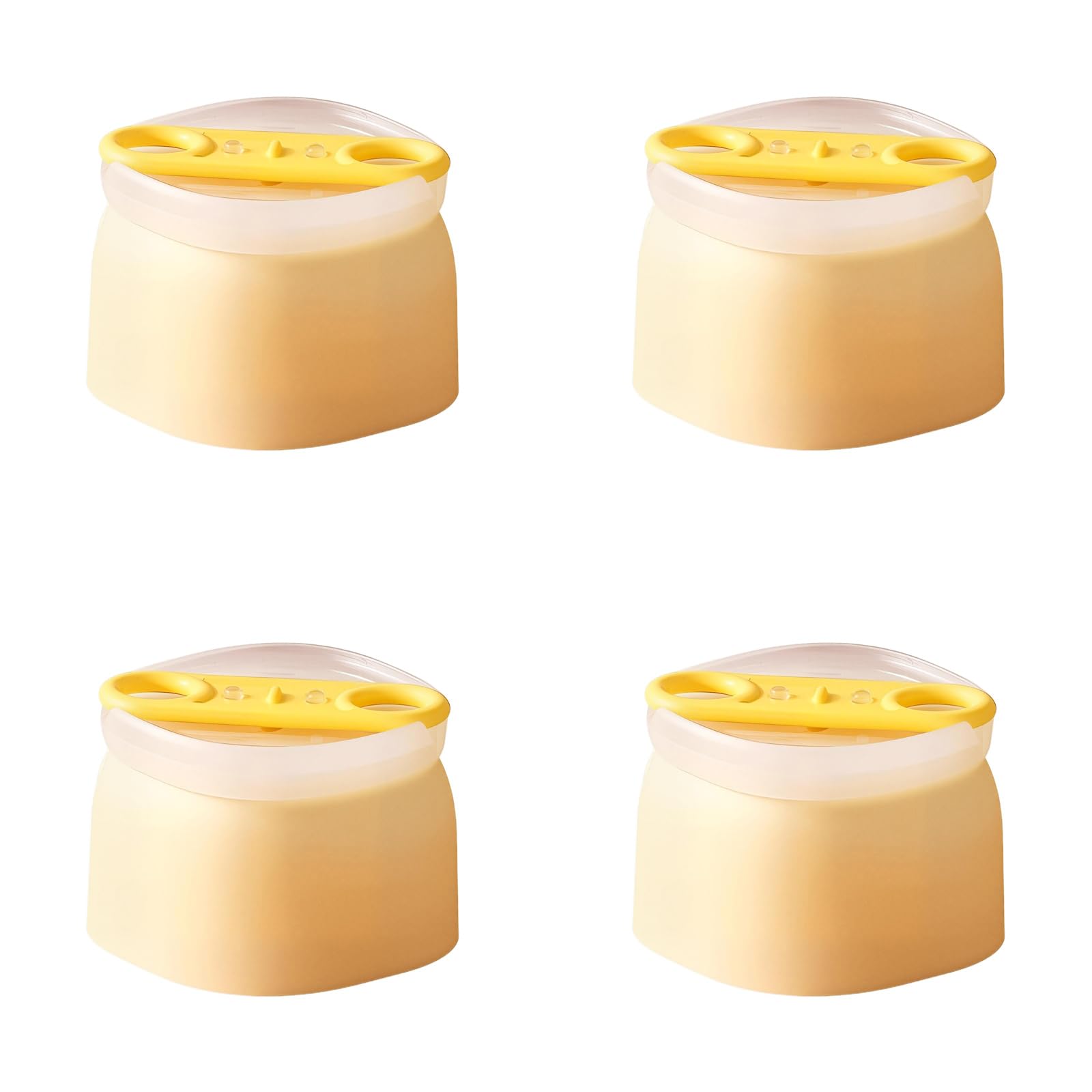 Whoasyst 4 Pieces Premium Square Chilled Cube Molds Soft Silicone Build for Simple Release and Handy Storage Safe Freezing Block Tray