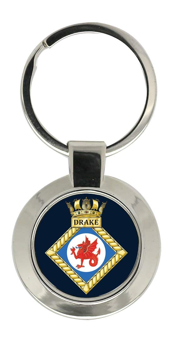 Giftshop UK HMS Drake, Royal Navy Key Ring