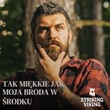 Striking Viking Odżywka do olejku do brody o zapachu drzewa sandałowego- Naturalna formuła organiczna z olejkiem z drzewa herbacianego, arganowym i jojoba mężczyzn- wspomaga wzrost, zmiękcza i nawilża