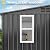 DWVO 9x4ft Metal Outdoor Storage Shed with Window, Lockable Tool Storage Sheds, Oversized Steel Garden Sheds with Sloped Roof for Backyard, Patio, Garage, Lawn, Dark Gray