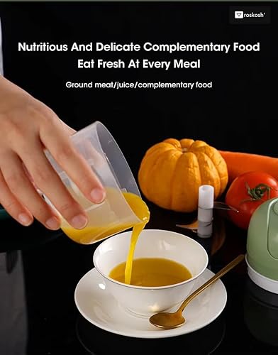 Miniatura 7 de Mini picadora eléctrica de ajo  Procesador de alimentos inalámbrico portátil de 8.5 fl oz con USB recargable, triturador de ajo de un solo toque y