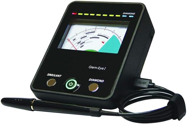 Diamond & Moissanite Tester Professional Gemstone Hardness Detector, with Pointer Board & Indicator Light, Automatic Calibration Jewelry Identification & Appraisal Equipment