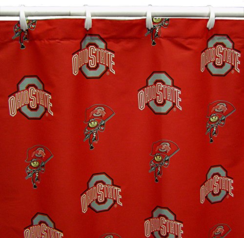 Image of College Covers Everything Comfy Ohio State Buckeyes Bright and Colorful Shower Curtain Cover