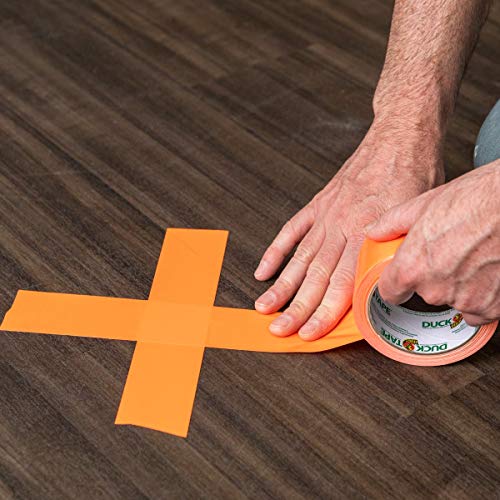 Duck Tape Gewebe-Klebeband, einfarbig, Neonorange, Reparieren, Basteln, Personalisieren, Dekorieren und als Lernmaterial, 48 mm x 13,7 m