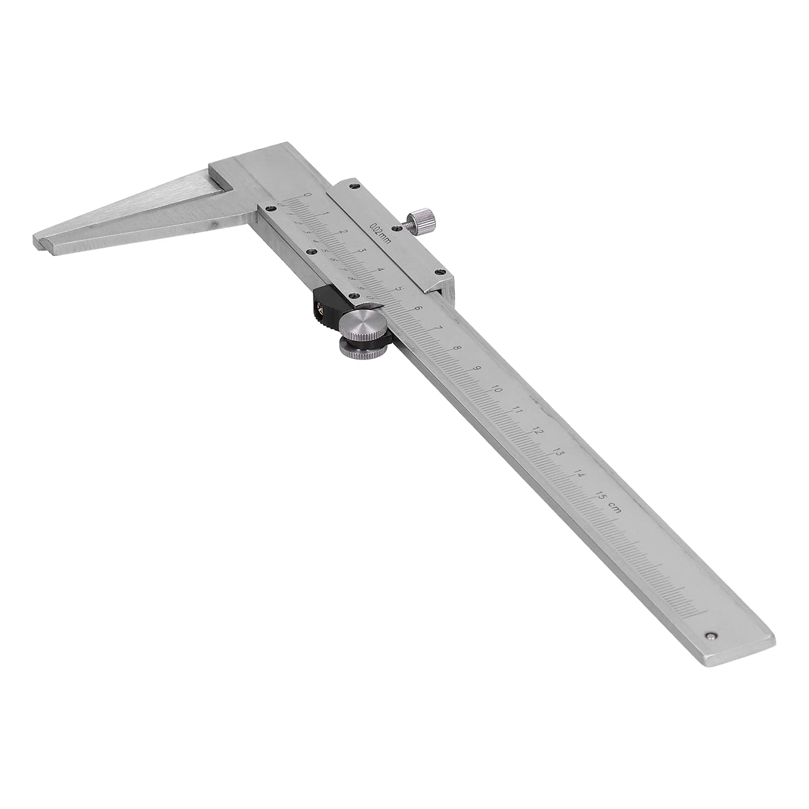 YWBL-WH Calibre Vernier Calibre de Diámetro Interior de Acero Al Carbono 0-150 Mm Lectura Vernier Mecánica 0,02 Mm para Mecanizar Medición de Ranura de Orificio Interior Uso Industrial