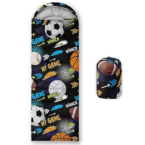 Image of QOOMO Axolotl Cute Camping Sleeping Bags,3 Season Warm & Cool Weather,Lightweight,Waterproof Sleeping Bags for Adults & Kids,Traveling,and Outdoors