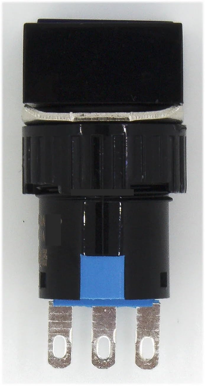 SA16F-11B 16mm リセット(ON) - オフスクエアプッシュボタンスイッチ プッシュボタン 5個(イエロー)