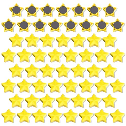 Imanes decorativos estrella amarilla 60 uds miniatura 1