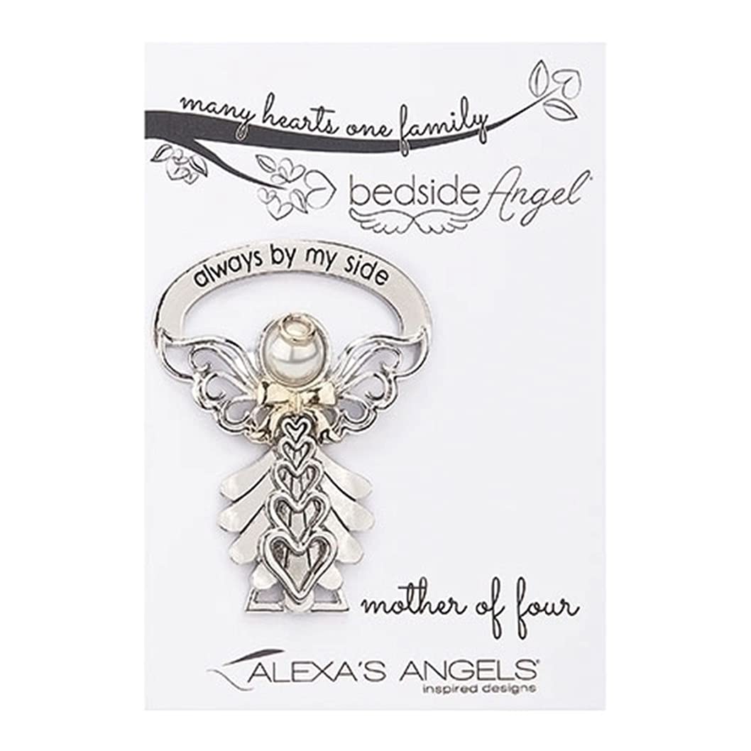 Roman223604 Many Hearts Mother of Four Bedside Angel, Carded, 2.5-inch Height, Zinc Alloy