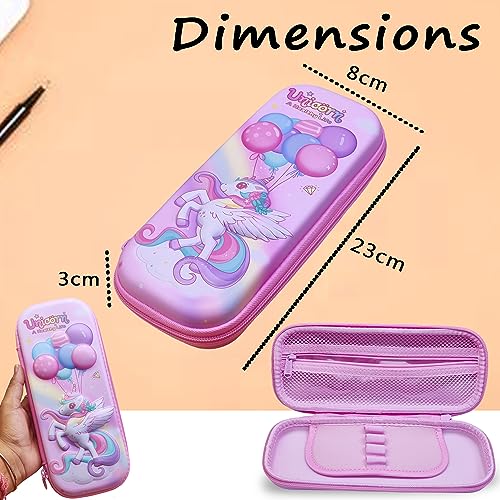 Image of FunBlast Pencil Pouches for Girls Stylish, Pencil Case for Girl, Pencil Pouches - Pencil Box for Kids, Pencil Box for Girls, (Random Color)