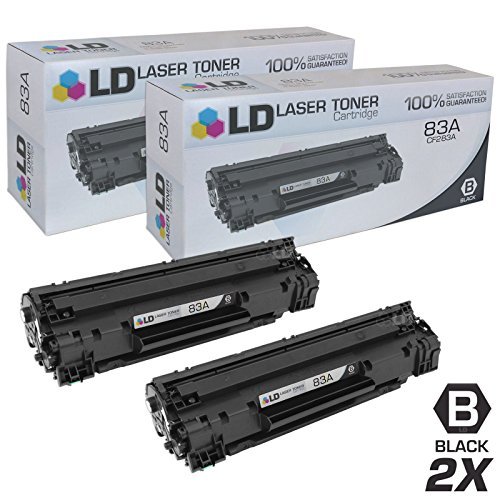 LD Compatible Replacement Laser Toner Cartridges for HP CF283A HP 83A Black (2 Pack) for The Laserjet Pro M201dw, M201n, MFP M125a, M125nw, M125rnw, M127fw, M225dn, M127fn Printers