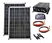 Produktbild SET 2x 100W Poly Solar Modul 20A Laderegler gelb Spannungswandler 1000W modifiziert Kabel Stecker Komplettset Solarmodul Photovoltaik Inselanlage