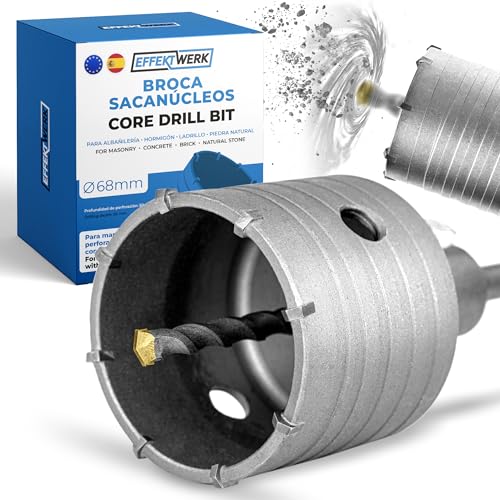 6 Mejores brocas para porcelánico 6 Effektwerk Broca de núcleo de 68 mm, kit de sierra perforadora para...