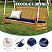 Summsun Outdoor Bench Cushion: Waterproof and Fade Resistant Patio Furniture Cushions - Non-Slip Bench Pad Cushion with Removable Cover for Garden Swing Porch Sofa Settee, 48 x 18 x 3 Inch, Navy Blue