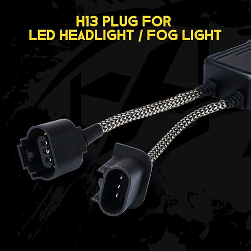 Miniatura 3 de Xprite Adaptador antiparpadeo de luz Canbus  Solución sin errores de decodificador de resistencia para H13 (1 par)