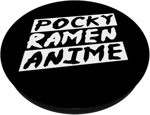 Miniatura 2 de Camisa de comida asiática Pocky Ramen anime japonés cómic Nerd regalo PopSockets agarre y soporte para teléfonos y tabletas, Negro