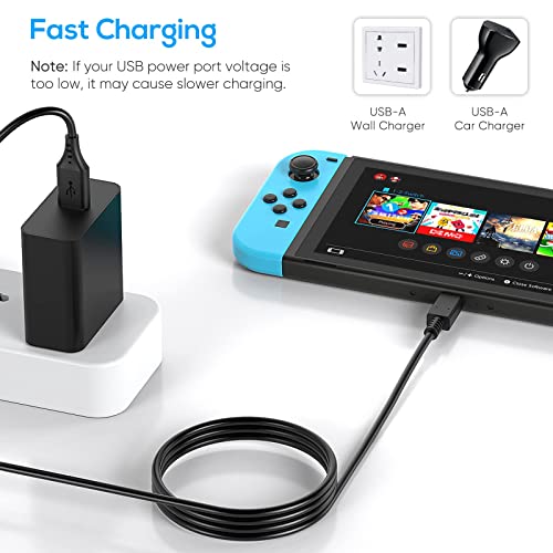 image for FYOUNG Charging Cable for Switch/Switch Lite/Switch OLED, Charger for 