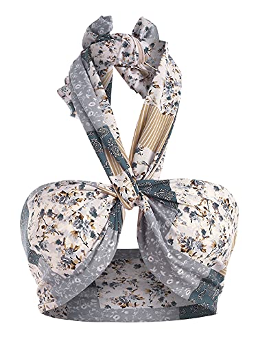 Zaful Women's Bohemian Bandana Top Criss Cross Sexy Tops Boho Halter Wrap Crop Top #TOP3
