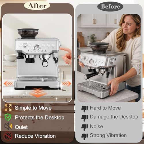 Sliding Mat for Breville 870XL Espresso Machine, Smooth Glide with Anti-Slip Base, with Hanging Strap, Clean Easily, Protects Kitchen Countertop, Sturdy Mat for Breville Espresso Machine Accessories - Thumbnail 2