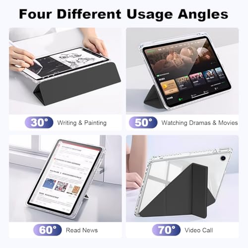 Image of ZORBES Compatible with OnePlus Pad Go 2, Multi Angle Origami Case Slim PU Front Cover for Vertical & Horizontal Viewing, Acrylic Protective Tablet Cover Shockproof Tablet Cover with Pen Holder