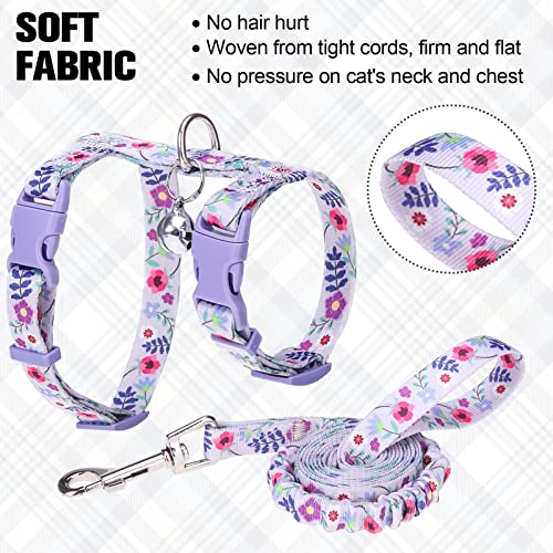 BEAUTYZOO Cat Harness and Leash Set Escape Proof for Walking, Kitten Soft Adjustable Vest Harnesses for Small Medium Large Cats, Easy Control Breathable Plaid Ribbon Nylon for Outdoor Indoor Use by BEAUTYZOO - Image 3