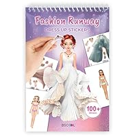 Sticker Dress Up Fashion Runway - Sticker Activity Book for Kids. Learn Girls Fashion Design with Stickers and Guides for Kids 5 and up. Little Designer Creativity Book