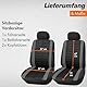 Upgrade4cars Autositzbezüge Set für die Vordersitze | Auto-Schonbezüge Universal in Grau
