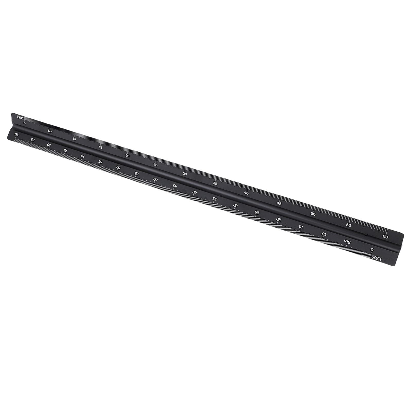 Jelquix 30cm/11.81in Engineer Scale Ruler, Aluminum Triangular Rule with Permanent Etched Markings Accurate Scales 1:20 to 1:125, Ideal for Construction Site Students