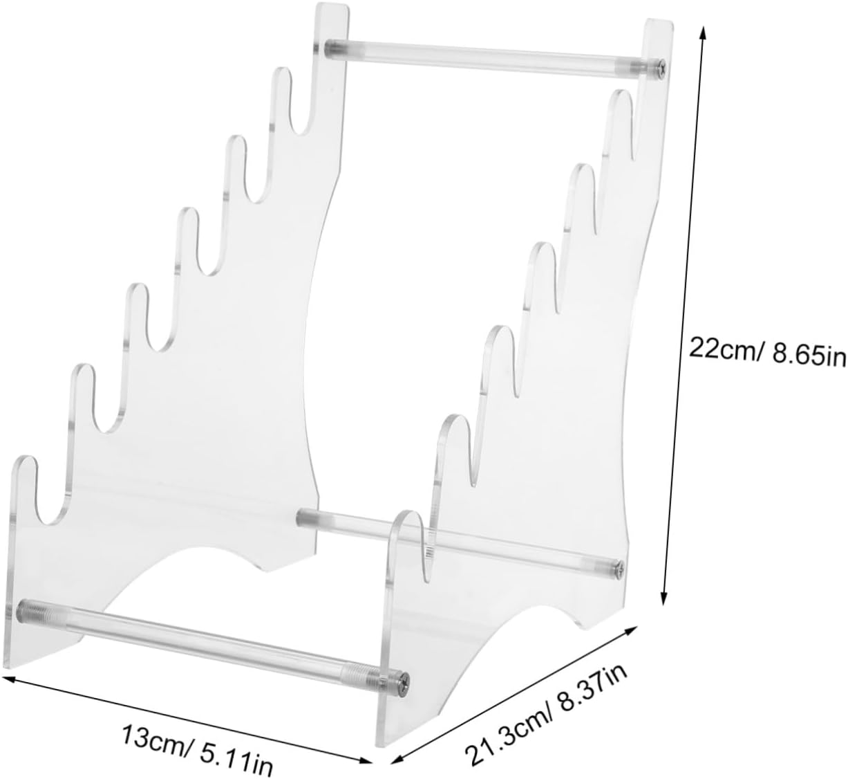 Transparent Acrylic Knife Display Stand Compact Organizer for Small Knives Cutters Tabletop Holder for Kitchen Home Exhibitions and Collector Showcases