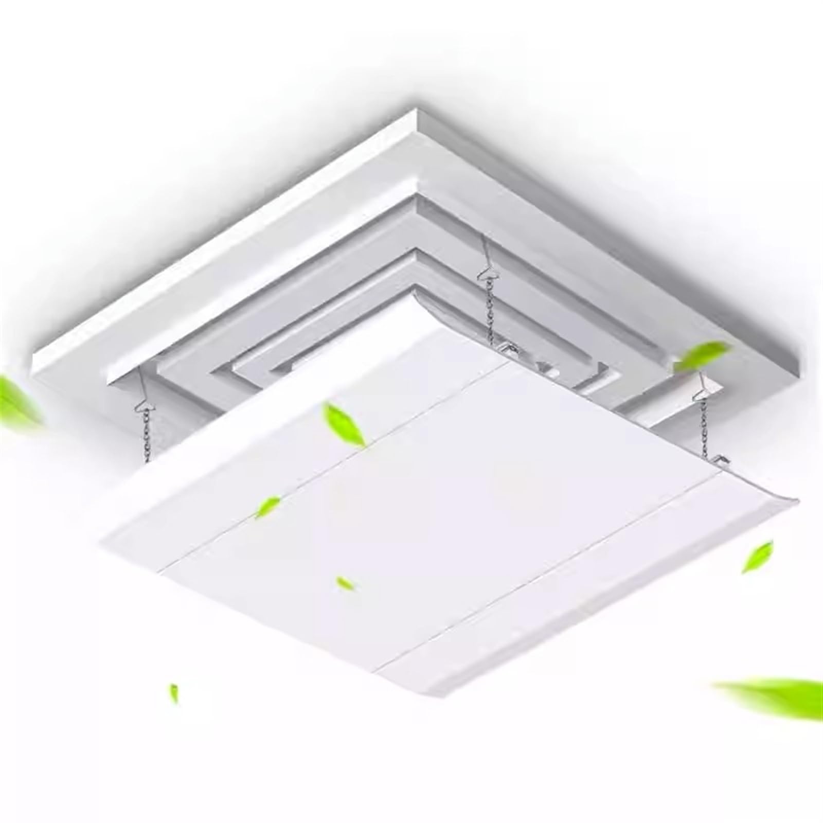 Deflector de aire acondicionado central de techo, 1 unidad, con salida de aire antirretorno y gancho para parabrisas, ideal para hoteles, oficinas y hogares.