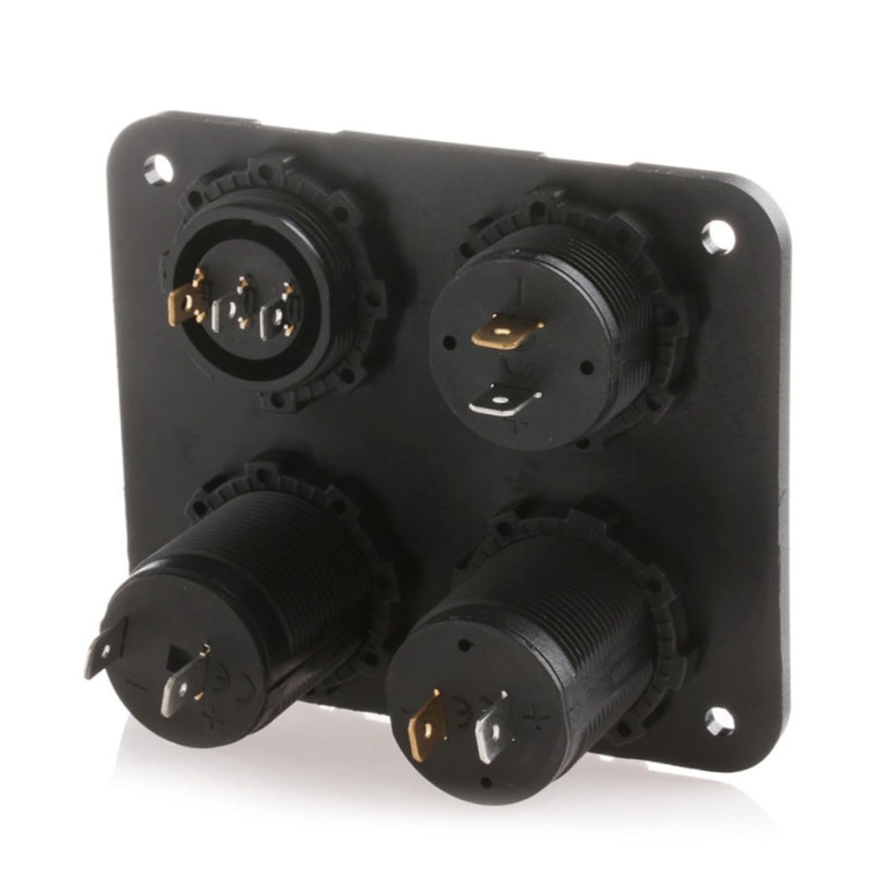 UPKOCH 2pièces Prise Chargeur Usb Avec Voltmètre Led Vert Panneau Multifonction Pour Voiture Et Bateau
