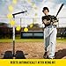 PLAYAPUT Baseball Softball Batting Tee with Tethered Ball, Auto Reset Baseball Swing Trainner, Softball Hitting Trainner, Height Adjustable 20-45 inches Hitting Tee Improve Swing Power,Accuracy