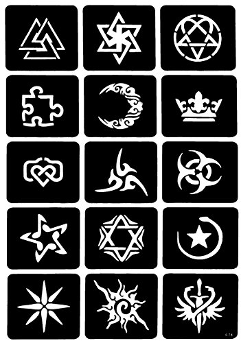 Tribale tatuaggio stencil triangolo tatuaggio modello 15 stencil su un foglio S-14