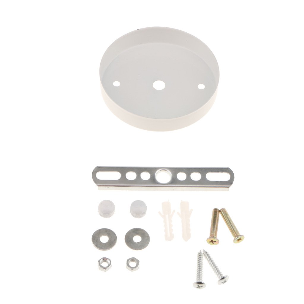 Ceiling Plate Straight Edge Base Pendant Light Accessories White | Iron | 1 Piece Lamp Ceiling Plate-image-15