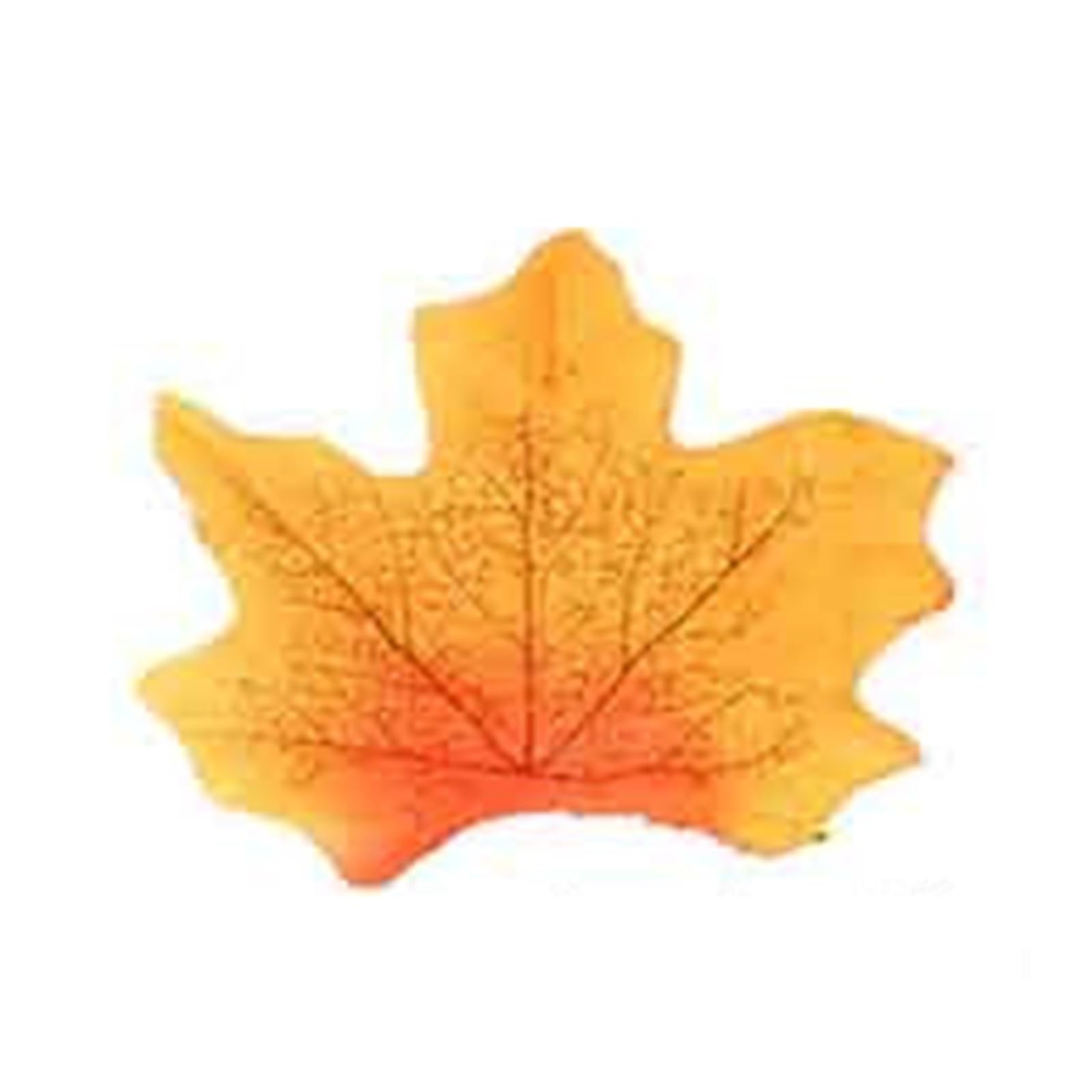 NEWFT 100Pcs Artificial Silk Maple Autumn Fake Leaves Garland Maple Leaves Vine Thanksgiving Halloween Wedding Party Halloween Decorations
