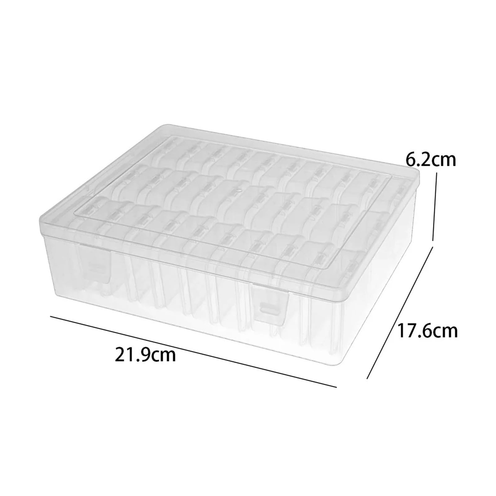 Generico 30 scatole organizer in plastica trasparente con strass for perline/gioielli