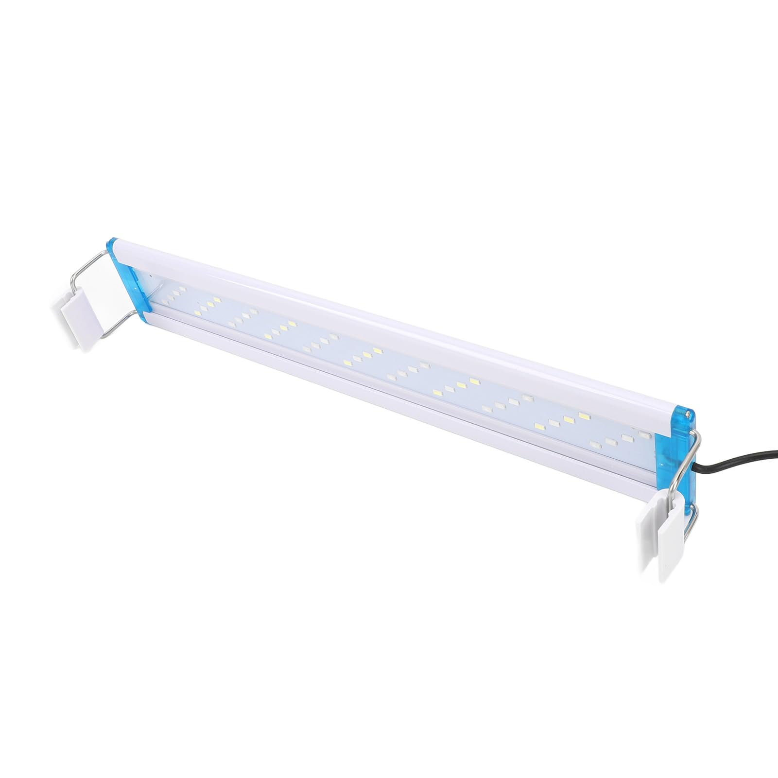Tnfeeon Luce per Acquario a LED Illuminazione a 3 Colori per Boccia per Pesci con Staffe a Clip, Adatta per L'abbellimento Domestico (Spina UE 38 cm/15,0 pollici)