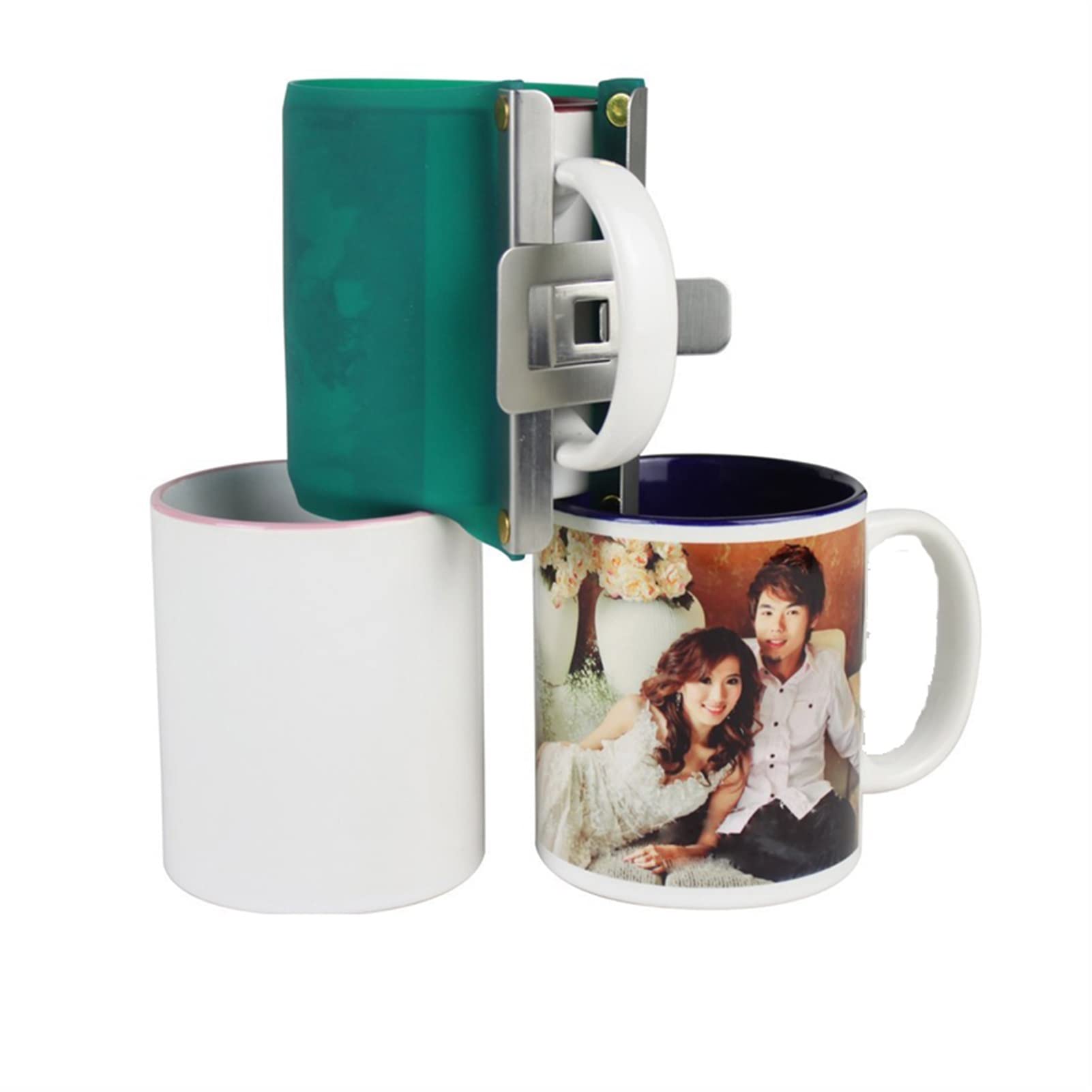 1. 2 teile/los 1 1oz Latte Becher for 3D Sublimationsmaschine Sublimation Becher Gummi Klammer Silikon-Befestigung Druck Becher Wrap(6PCS)
