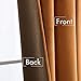 MIULEE Velvet Curtains 84 inches 2 Panels - Luxury Blackout Curtains for Bedroom Living Room Thermal Insulated Super Soft Window Drapes Rod Pocket & Back Tab, Gold Brown, W52 x L84 inches
