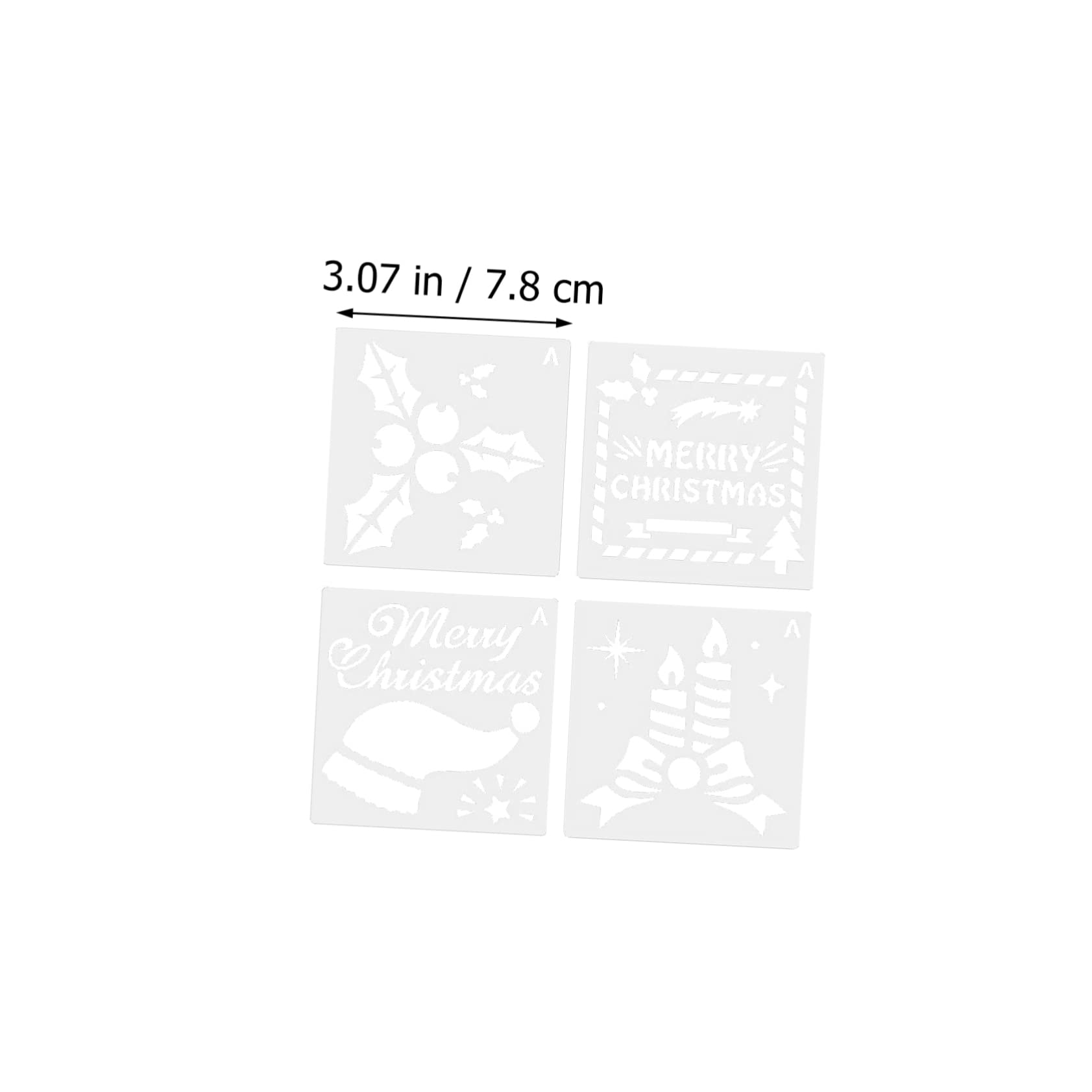 VILLCASE 72pezzi Stencil Natale per Pittura Creativa Template Hollow per Decorazioni Festive per attività Fai da Te e Lavoretti