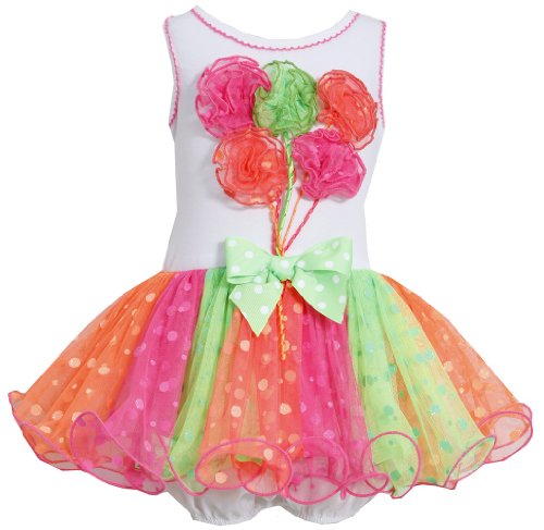 Bonnie Baby Baby Girls' Birthday Boquet Tutu Dress, Fuchsia, 12 Months