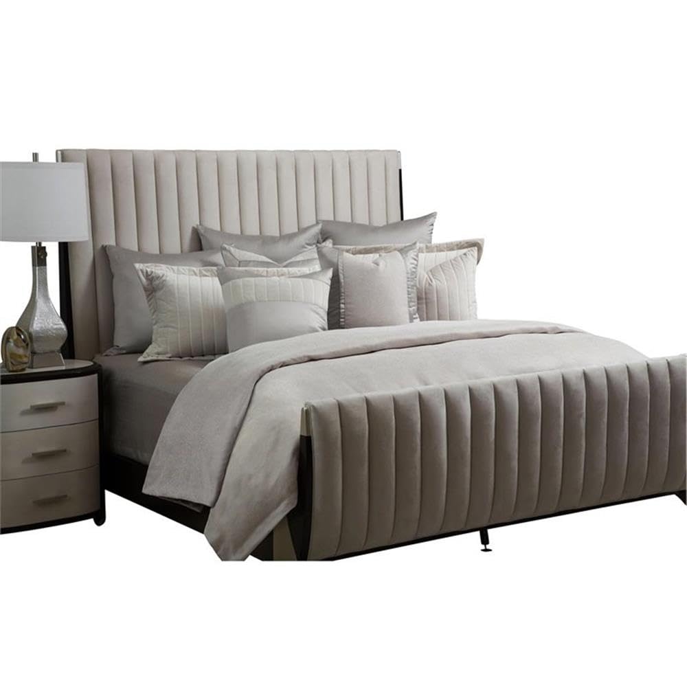 MICHAEL AMINI Skylar 10-Piece King Comforter Set in Champagne Ivory