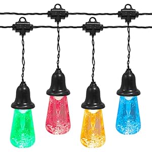 60 FT Outdoor String Lights Commercial Grade Vintage Shatterproof Bulbs Weatherproof Patio String Lights for Wedding, Party, Holiday, Christmas, Birthday, Gathering Decoration (Multicolour)