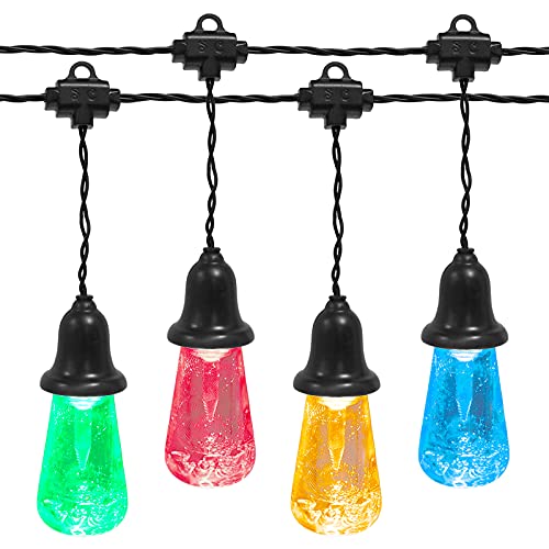 60 FT Outdoor String Lights Commercial Grade Vintage Shatterproof Bulbs Weatherproof Patio String Lights for Wedding, Party, Holiday, Christmas, Birthday, Gathering Decoration (Multicolour)