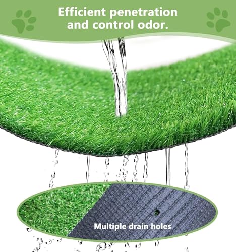 Image of Artificial Grass for Dogs Pee Tray Fake Grass Mat for Professional Puppy Potty Trainer Replacement Dog Grass Pad for Indoor and Outdoor 29.1 x 21.1 Inch (Pack of 1)