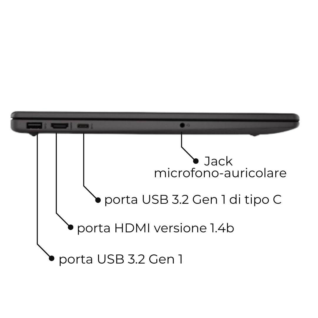 HP 250 G10, Notebook Display 15.6'' FHD, Intel Core i5-1334u 10 Core, Ram 16GB, SSD M.2 NVMe 512GB, Pc Portatile Windows 11, Utility Gratuite