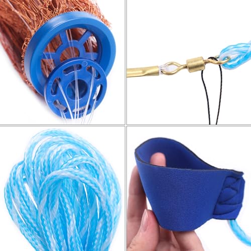 Rete Da Pesca Per La Pesca In Nylon Reti Da Pesca Con Lancio A Mano Sinker Fishnets Diametro Da 1,8 Metri A 7,2 Metri, Adatta Per Fiumi E Laghi (4,2 M - 3