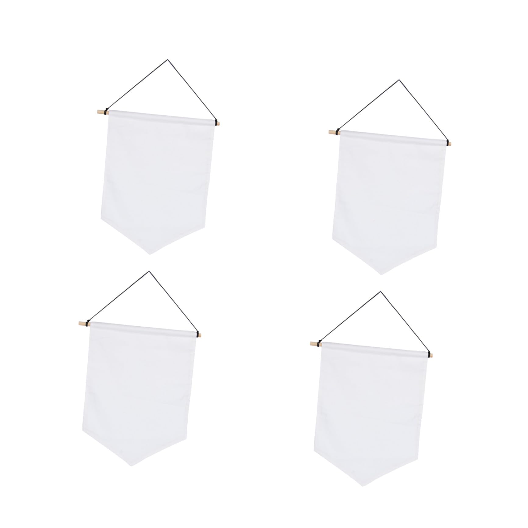 Drapeau toile affichage pour épinglettes et bannière fanion blanche NUOBESTY 4 pièces